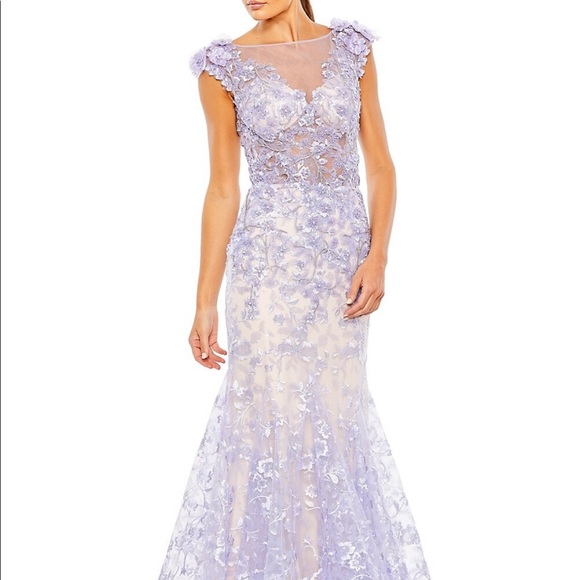 Floral Bead-Embellished Gown - Picture 1 of 4